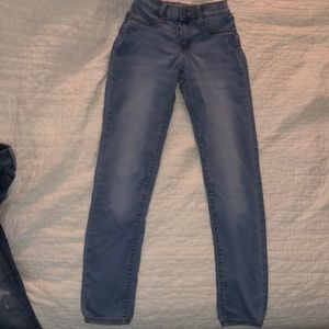 Size 14 Girls skinny Jeans (light blue) barley worn.
